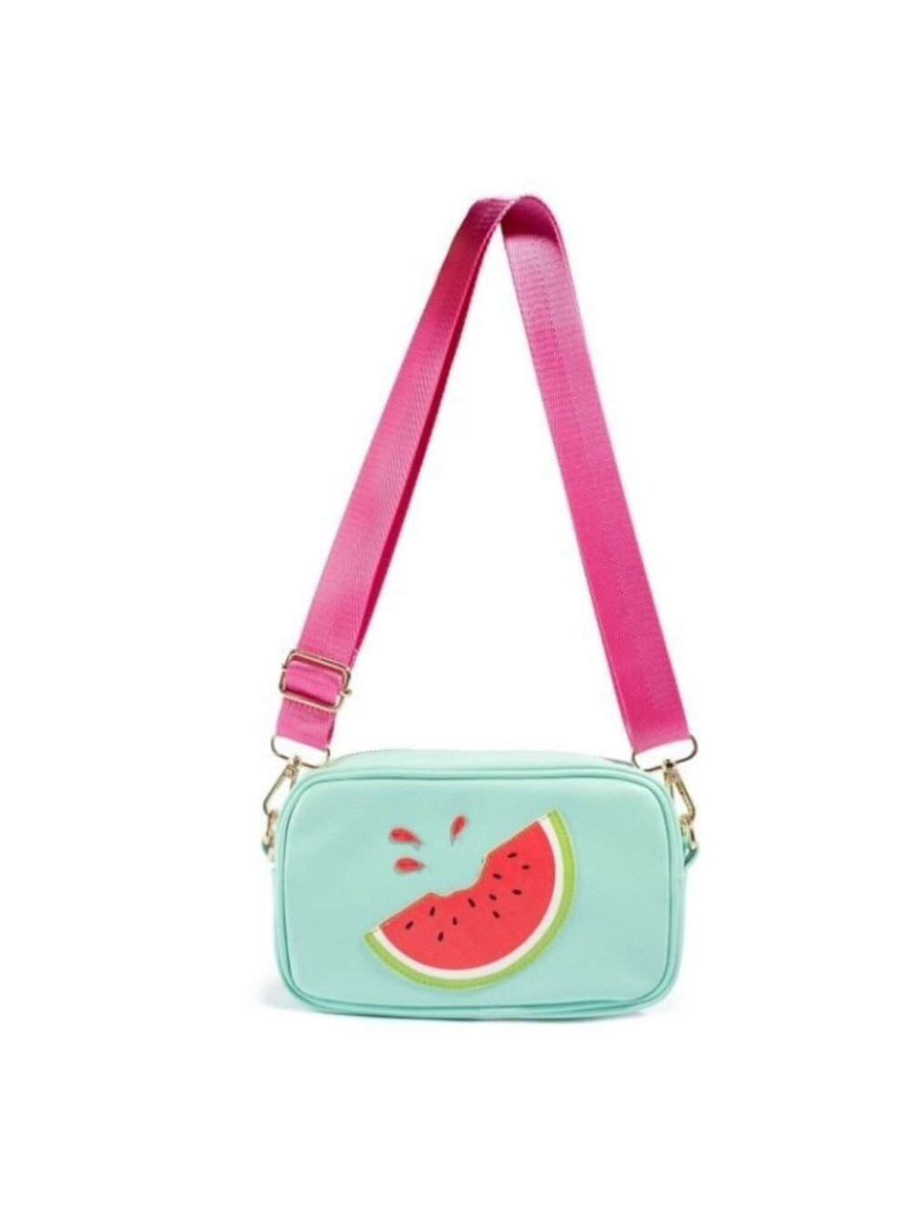 SKINNYDIP London Millie watermelon small camera crossbody bag in Cucumber green